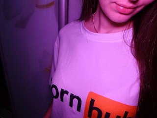 Bitch In A Pornhub T-shirt Sucks Dick