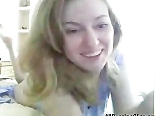 My Russian Gf Julia From Web Cam  Russian Cumshots Swallow
